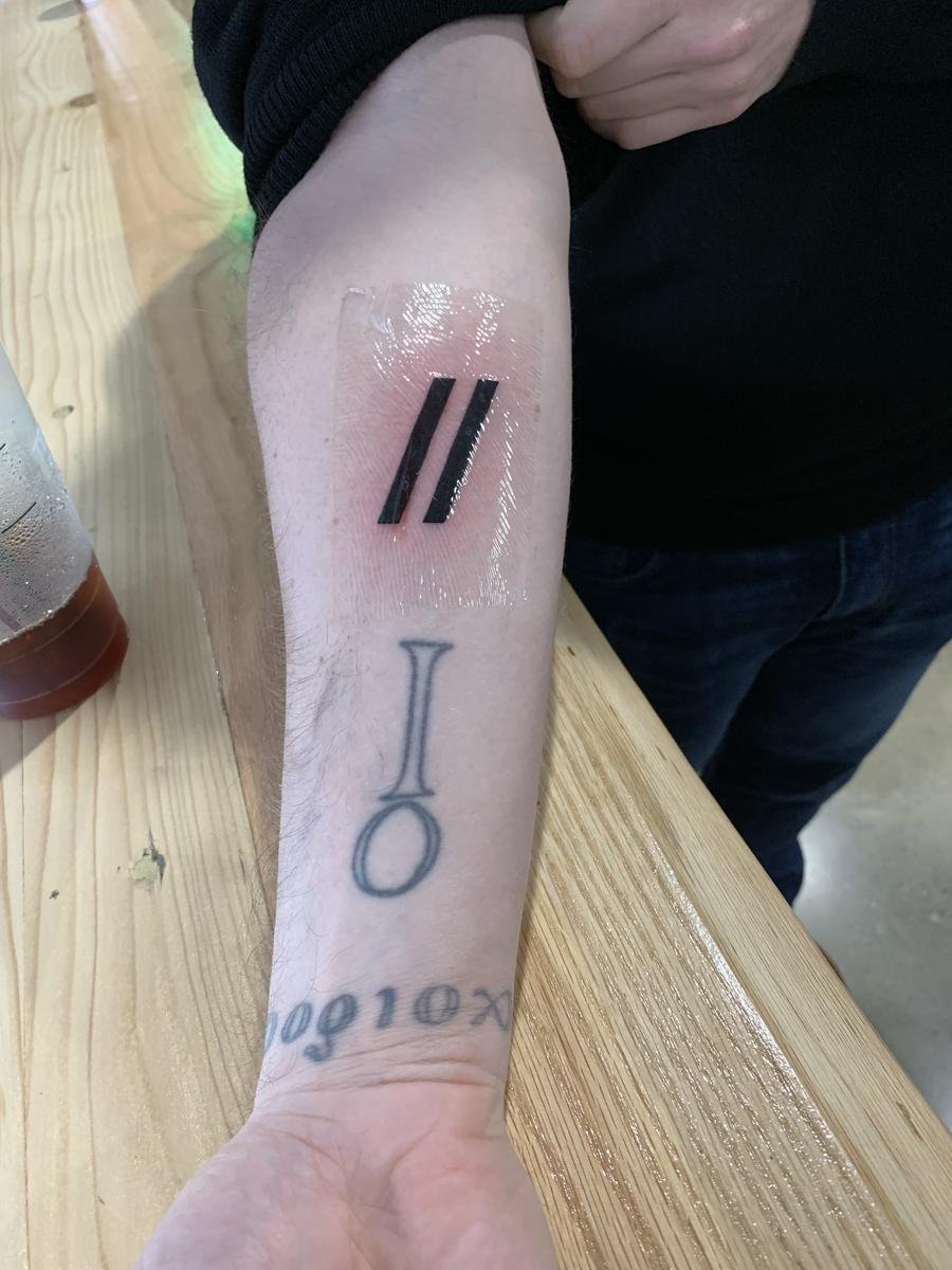 Fresh Learn.co equals sign tattoo