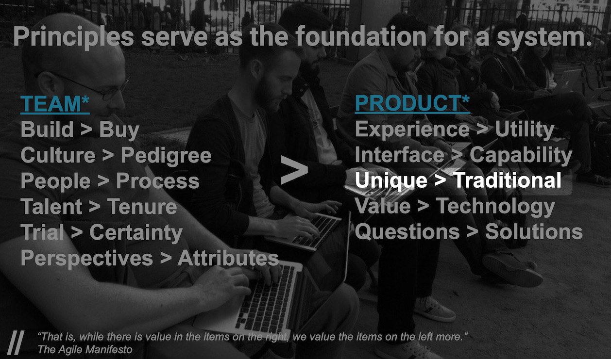 Breaking from tradition